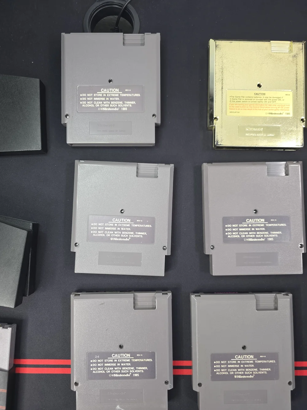Classic Gray Retro NES Game Cartridge Collection - Gray